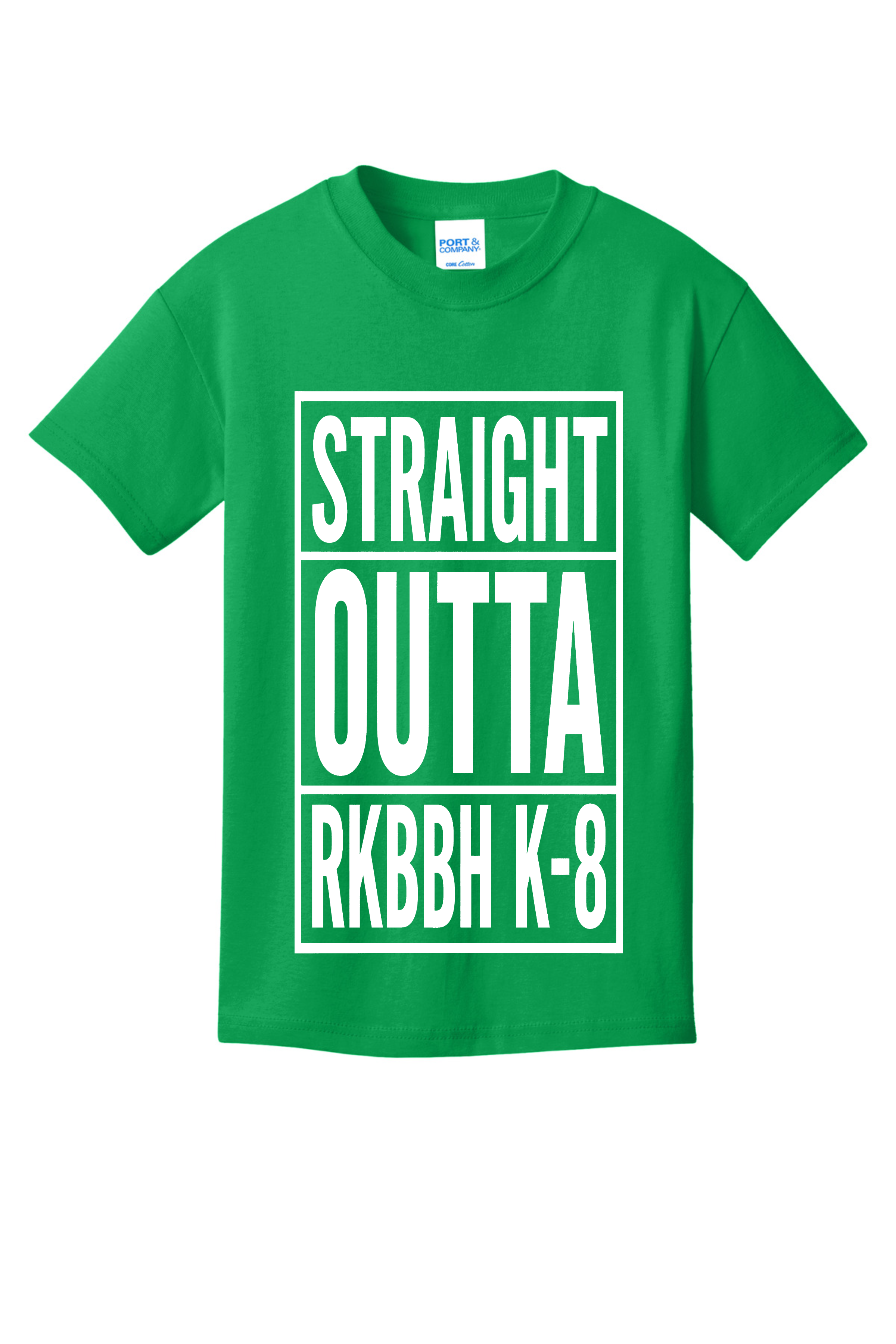 Ruth K. Broad Bay Harbor - STRAIGHT OUTTA RKBBH K-8 - Youth Core Cotton Tee